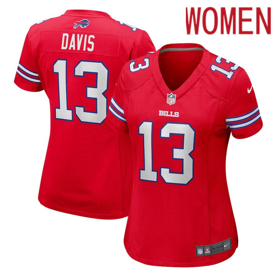 Women Buffalo Bills #13 Gabe Davis Nike Red Player NFL Jersey